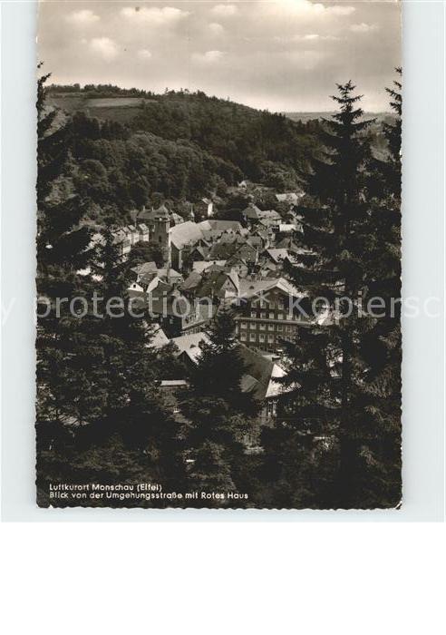 Monschau Blick von der Umgehungsstrasse mit Rote