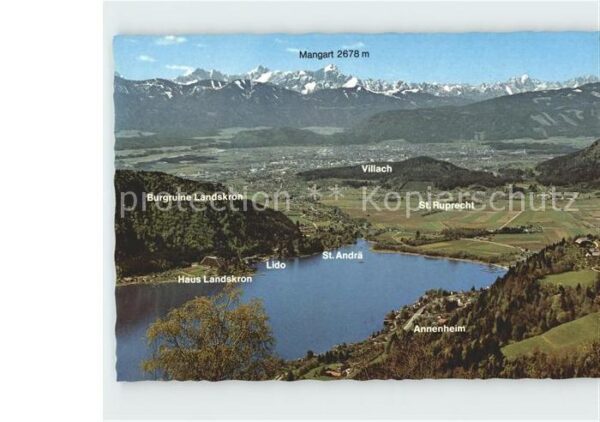 Ossiachersee Fliegeraufnahme Westbucht