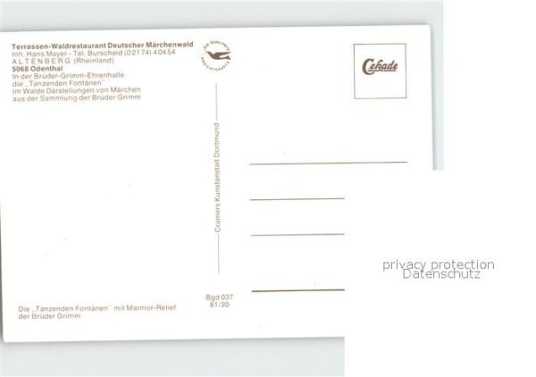 Odenthal Terrassen- Waldrestaurant Deutscher Mär – Bild 2