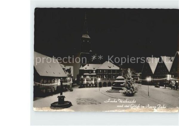 Schwabach Stadt Weihnachtsschmuck Nacht