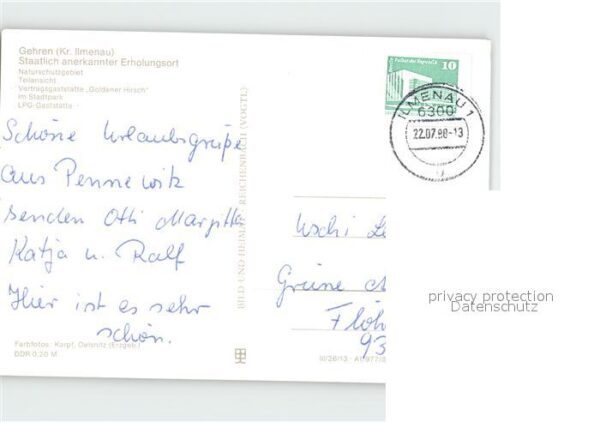 Gehren Thueringen Vertragsgaststätte Goldener Hirsch Stad – Bild 2