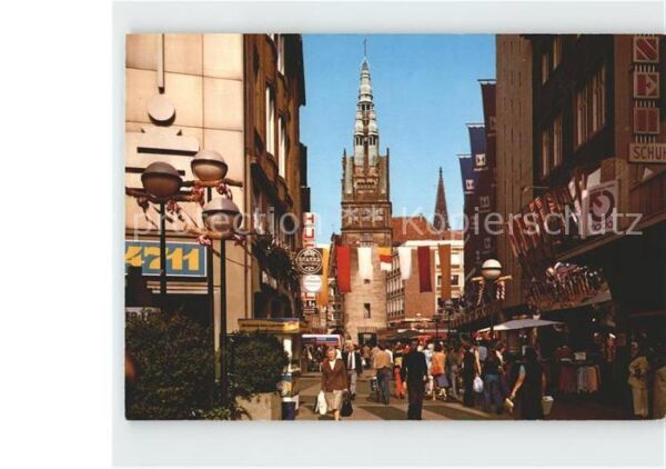 Muenster Westfalen Ludgeristrasse Fussgängerzone