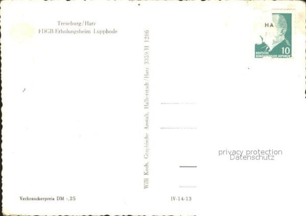Treseburg Harz FDGB Erholungsheim Luppbode – Bild 2