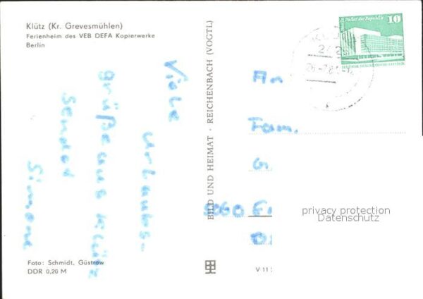 Kluetz Ferienheim DEFA Kopierwerke Berlin – Bild 2
