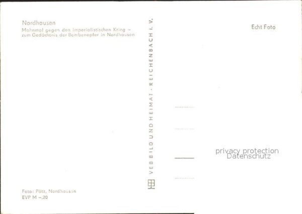 Nordhausen Thueringen Mahnmal und Torbogen – Bild 2