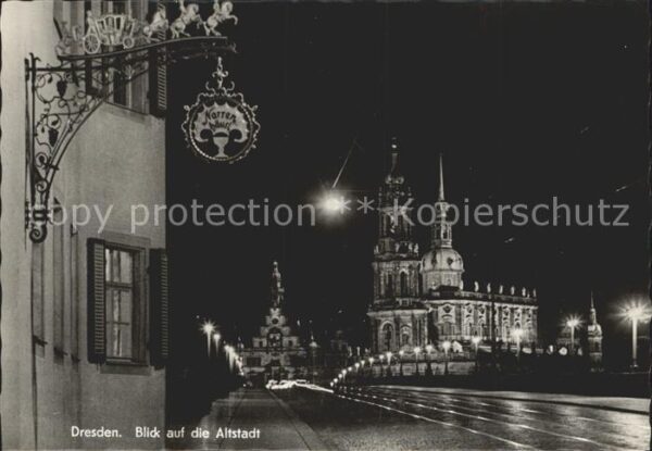 Dresden Altstadt bei Nacht