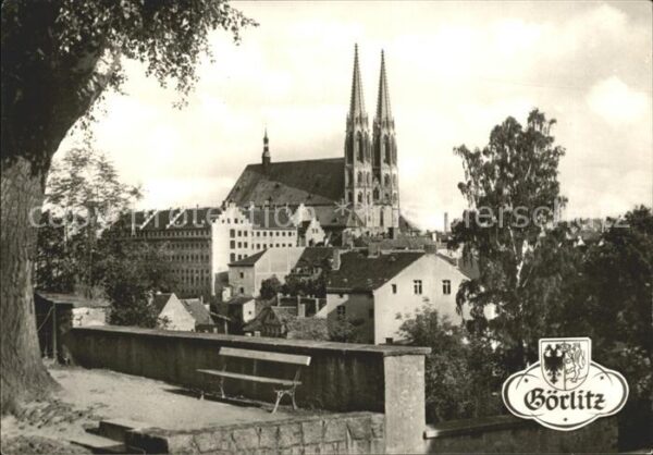 Goerlitz Sachsen Blick vom Nikolaifriedhof zur Peterskir