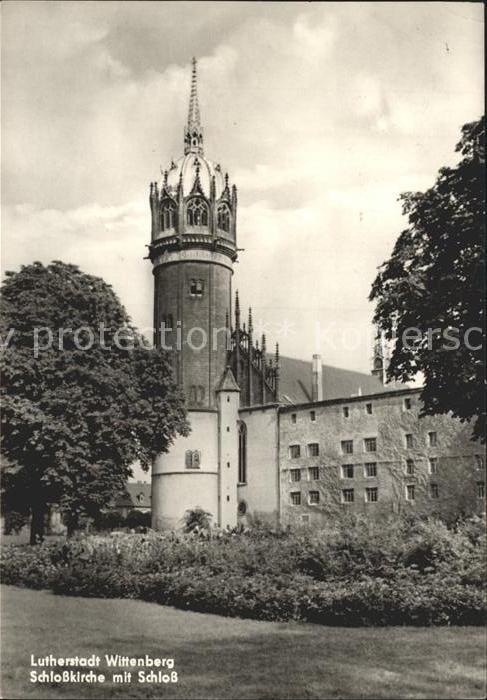 Wittenberg Lutherstadt Schloßkirche mit Schloß