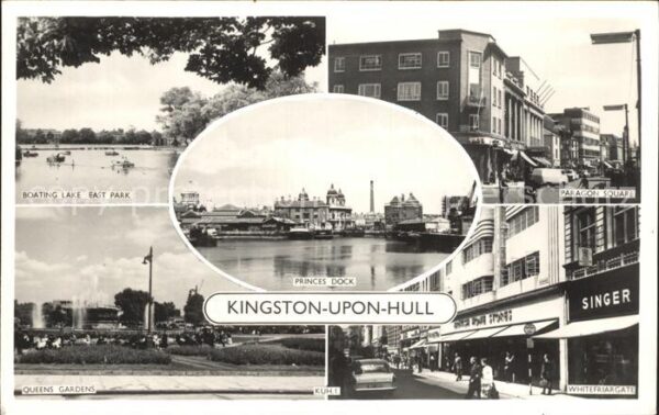Kingston upon Hull, City of Princes-Dock Paragon-Square Queens-Gard