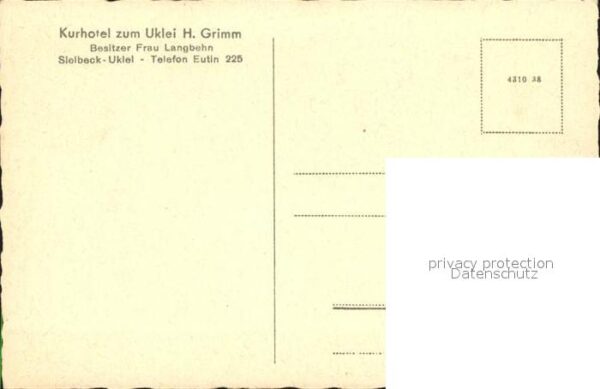 Uglei See Sage Kurhotel zum Uklei H. Grimm – Bild 2