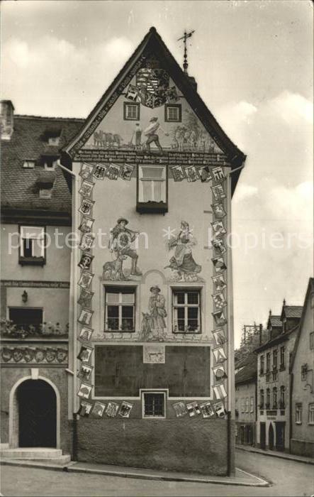 Ziegenrueck Saale Rathaus-Giebel Wandmalerei