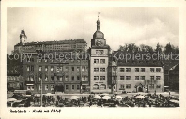 Rudolstadt Markt mit Schloß