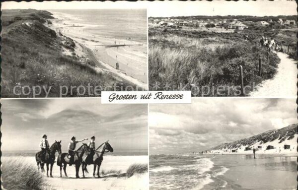Renesse Strand Polizei auf Pferden