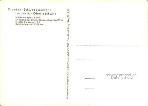 Dresden Schwebeseilbahn Loschwitz Oberloschwitz – Bild 2