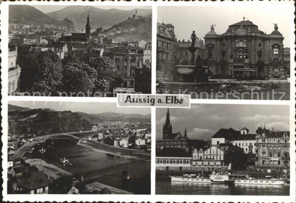 Aussig Tschechien Partie an der Elbe