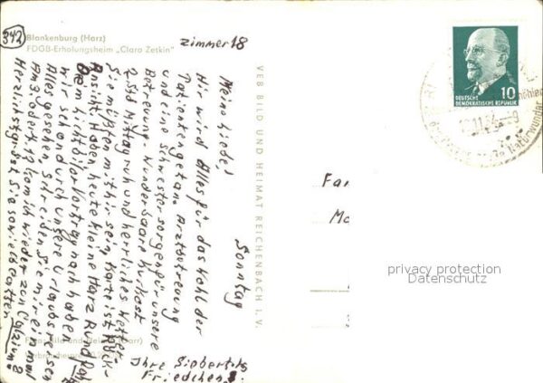 Blankenburg Harz FDGB Erholungsheim Clara Zetkin – Bild 2
