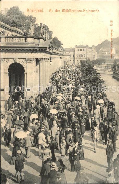 Karlsbad Eger Karlovy Vary an der Mühlbrunnen-Kolonnade