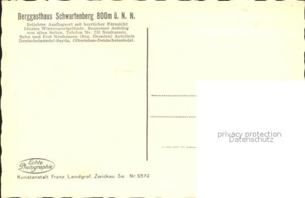Seiffen Erzgebirge Berggasthaus Schwartenberg – Bild 2