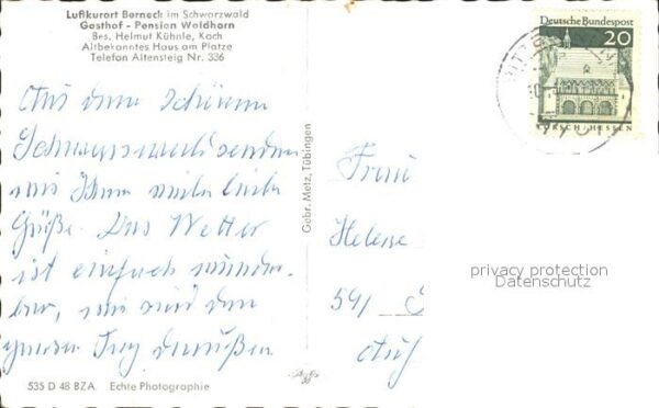 Berneck Alpirsbach Gasthof Pension Waldhorn – Bild 2