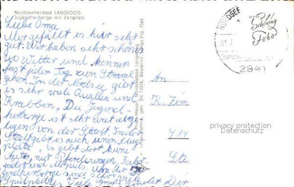 Langeoog Nordseebad Fliegeraufnahme Jugendherberge mit Camp – Bild 2