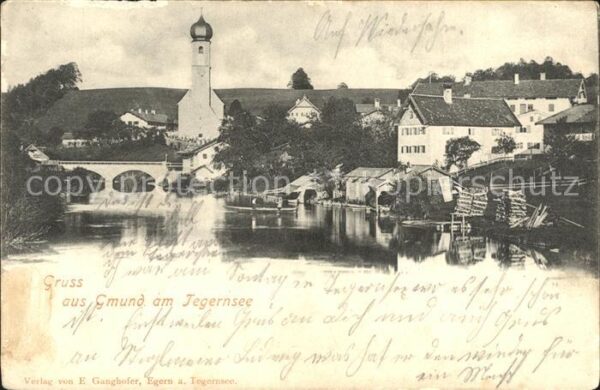 Gmund Tegernsee Brückenpartie mit Kirche