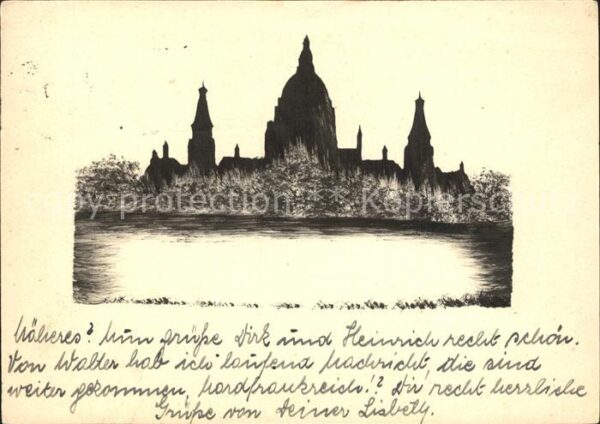 Hannover Kirchenpartie Künstlerkarte