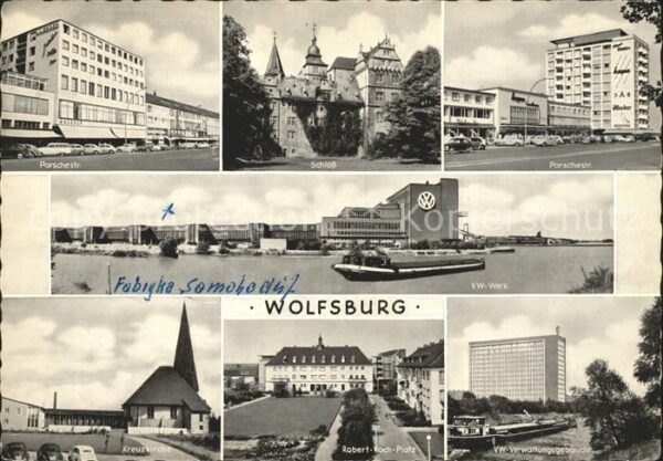 Wolfsburg VW-Werk Porschestrasse Schloß Robert-Ko