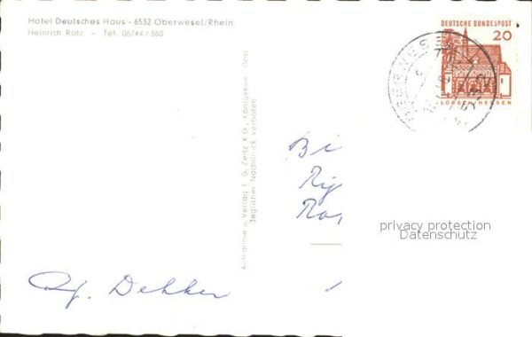 Oberwesel Rhein Rheinpartie Hotel Deutsches Haus – Bild 2