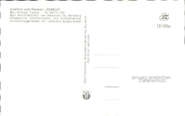 Weihersmuehle Bamberg Gasthaus Pension Forelle – Bild 2