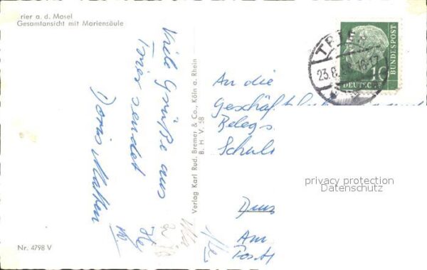 Trier Moselpartie mit Mariensäule – Bild 2