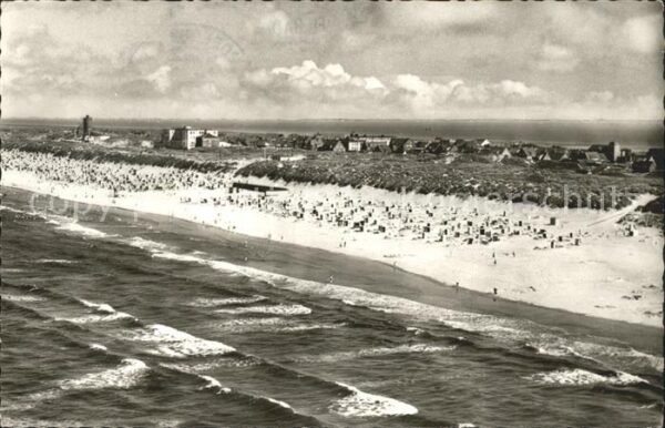 Juist Nordseebad Fliegeraufnahme Strand