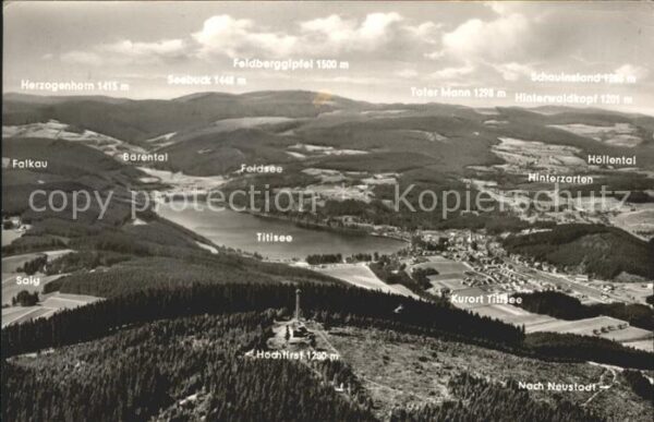 Titisee-Neustadt Fliegeraufnahme mit Hochfirst See Feldb