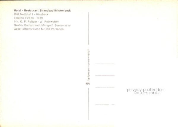 Hinsbeck Hotel Restaurant Strandbad Krickenbeck – Bild 2