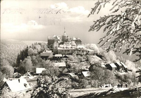 Lauenstein Oberfranken Burghotel im Winter