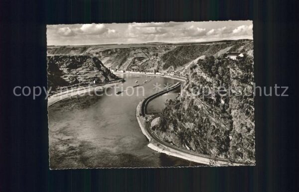 St Goarshausen Fliegeraufnahme mit Loreley