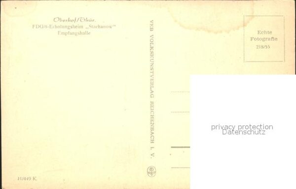 Oberhof Thueringen FDGB- Erholungsheim Stachanow – Bild 2
