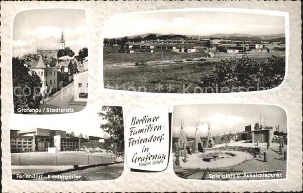 Grafenau Niederbayern Stadtplatz Spielplatz Aussichtspunkt
