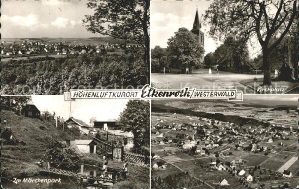 Elkenroth Märchenpark Kirchplatz Fliegeraufnahme