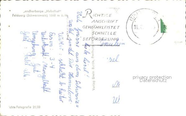 Feldberg Schwarzwald Feldsee Sessel- Lift Jugendherberge Heb – Bild 2