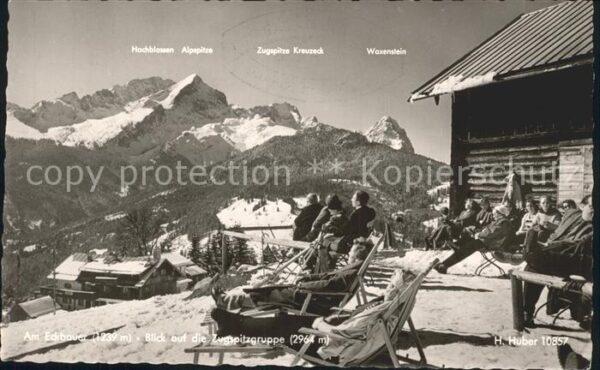 Garmisch-Partenkirchen Berggasthof Eckbauer Zugspitzgruppe