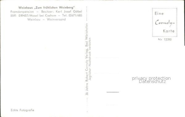 Ernst Cochem Weinhaus Zum fröhlichen Weinberg – Bild 2