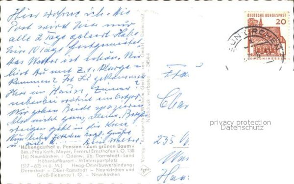 Neunkirchen Odenwald Höhengasthof Zum Grünen Baum – Bild 2