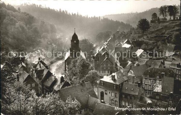 Monschau Stadt Morgengrauen