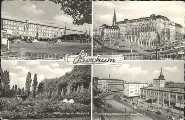 Bochum Rathaus Hauptbahnhof Rosengarten