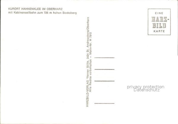 Hahnenklee-Bockswiese Harz Kabinenseilbahn Hoher Bocksberg – Bild 2
