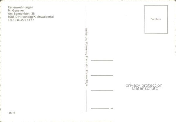 Hirschegg Kleinwalsertal Vorarlberg Ferienwohnungen M. Gessner – Bild 2