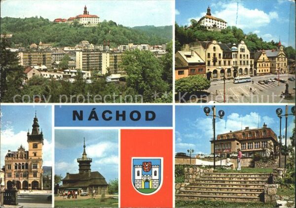 Nachod Tschechien Hotel Vyhlidka Námèsti VRSR se zámkem