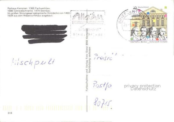 Kempten Allgaeu Rathaus Getreideschranne – Bild 2