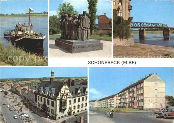 Schoenebeck Elbe Ernst Tählmann Brücke Dampferanlegestel