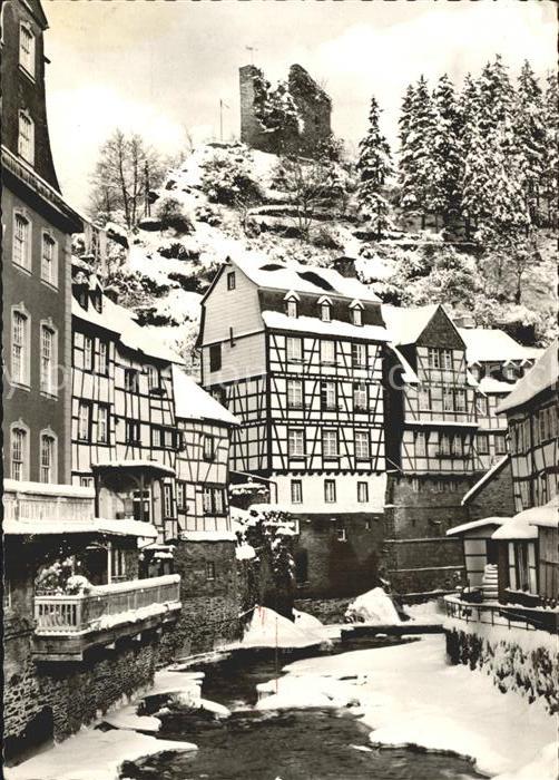 Monschau Haller Ruine im Winter